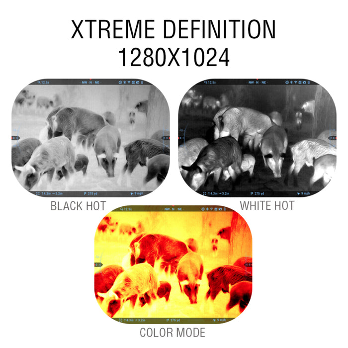 ATN ThOR 5 XD LRF 2-20x, 1280x1024 12 micron, Smart HD Thermal Rifle Scope w/ Xtreme Definition 1.3 Megapixel Sensor, Video Rec, Built In LRF