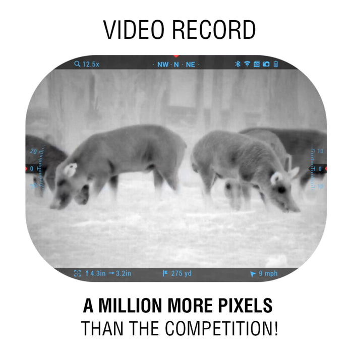ATN ThOR 5 XD LRF 3-30x, 1280x1024 12 micron, Smart HD Thermal Rifle Scope w/ Xtreme Definition 1.3 Megapixel Sensor, Video Rec, Built In LRF
