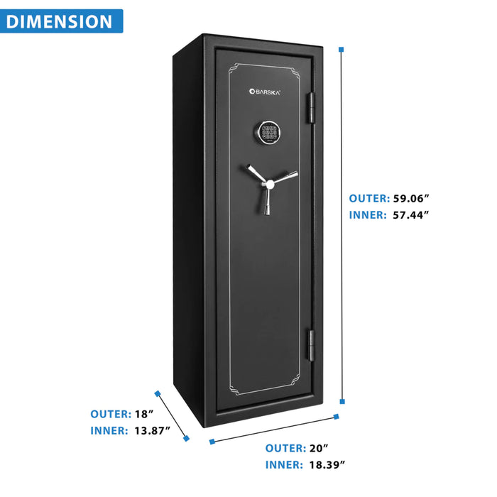 Barska FV-1000 8.47 cu. ft Fireproof Rifle Safe - 14-Gun Vault