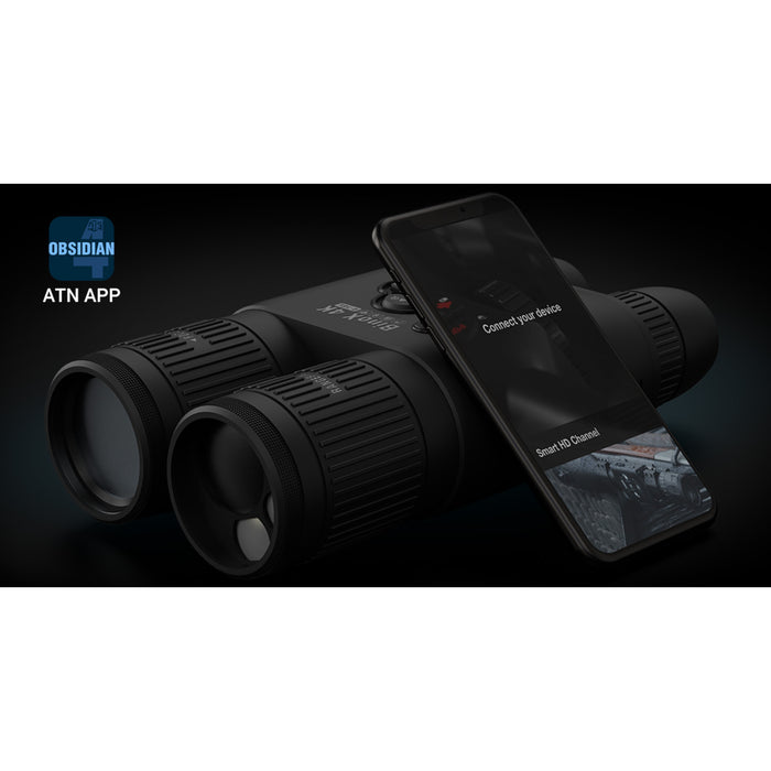 ATN BinoX 4T 384 2-8x, 384x288, 25 mm, Thermal Binocular with with Laser range finder, Full HD Video rec, WiFi and Smartphone controlling