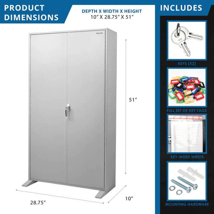 Barska Key Lock 800-Key Cabinet with Large Double Doors