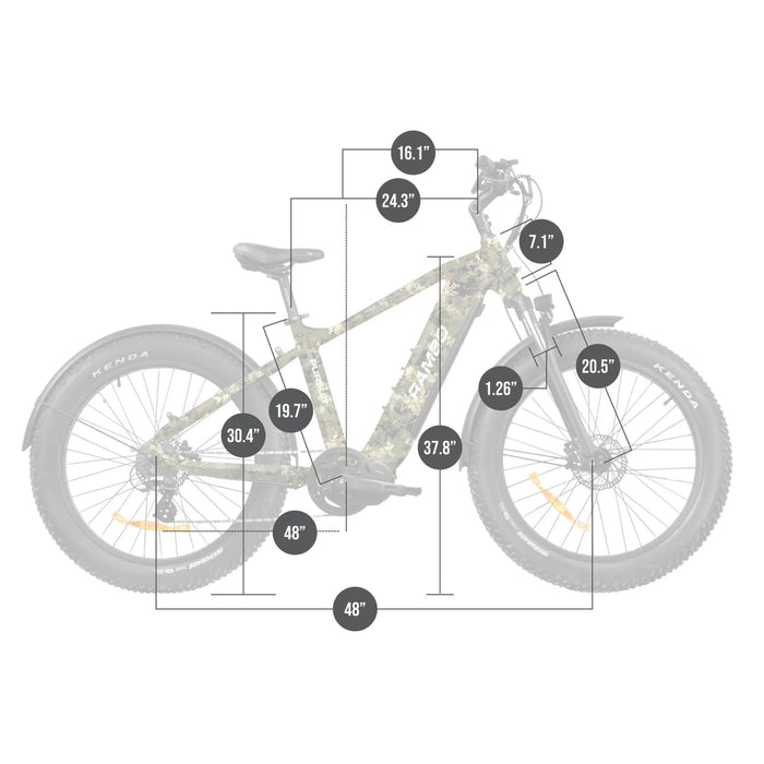 RAMBO PURSUIT 2.0 E-BIKE  750W FULL SUSPENSION TT VIPER WOOLAND