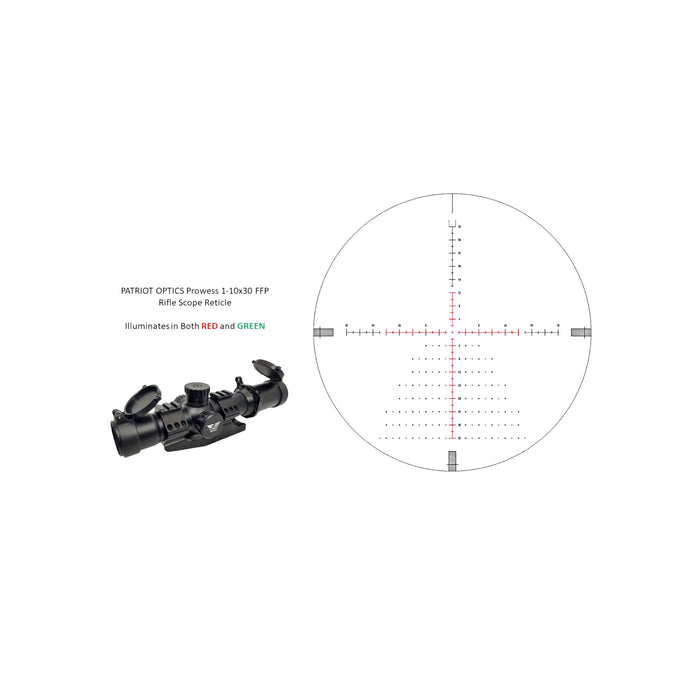 Patriot Optics Prowess 1-10x First Focal Plane FFP Rifle Scope - PO-S-1-10x30mmFFP